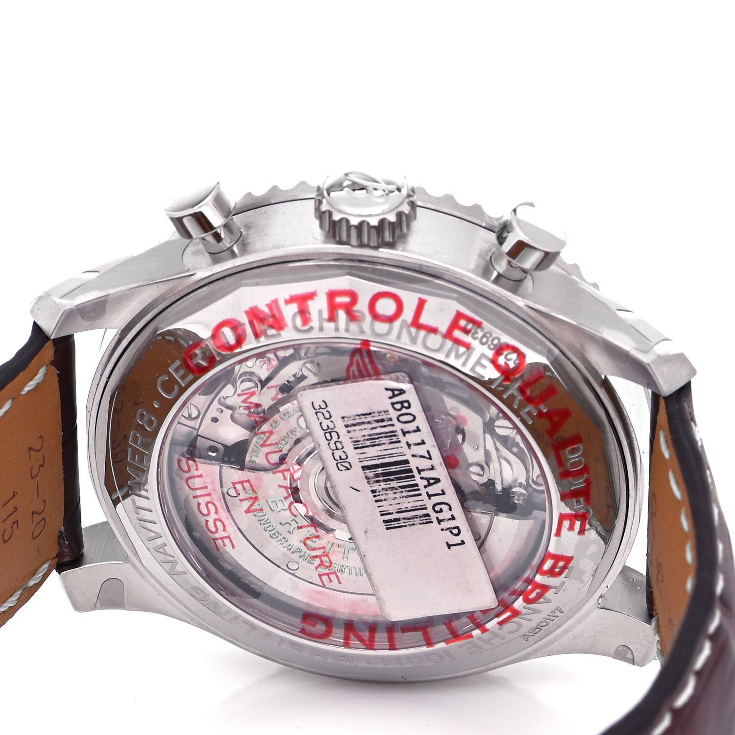 Breitling Stainless Steel Alligator 43mm Navitimer 8 Chronograph Automatic Watch AB0117 4 of 5