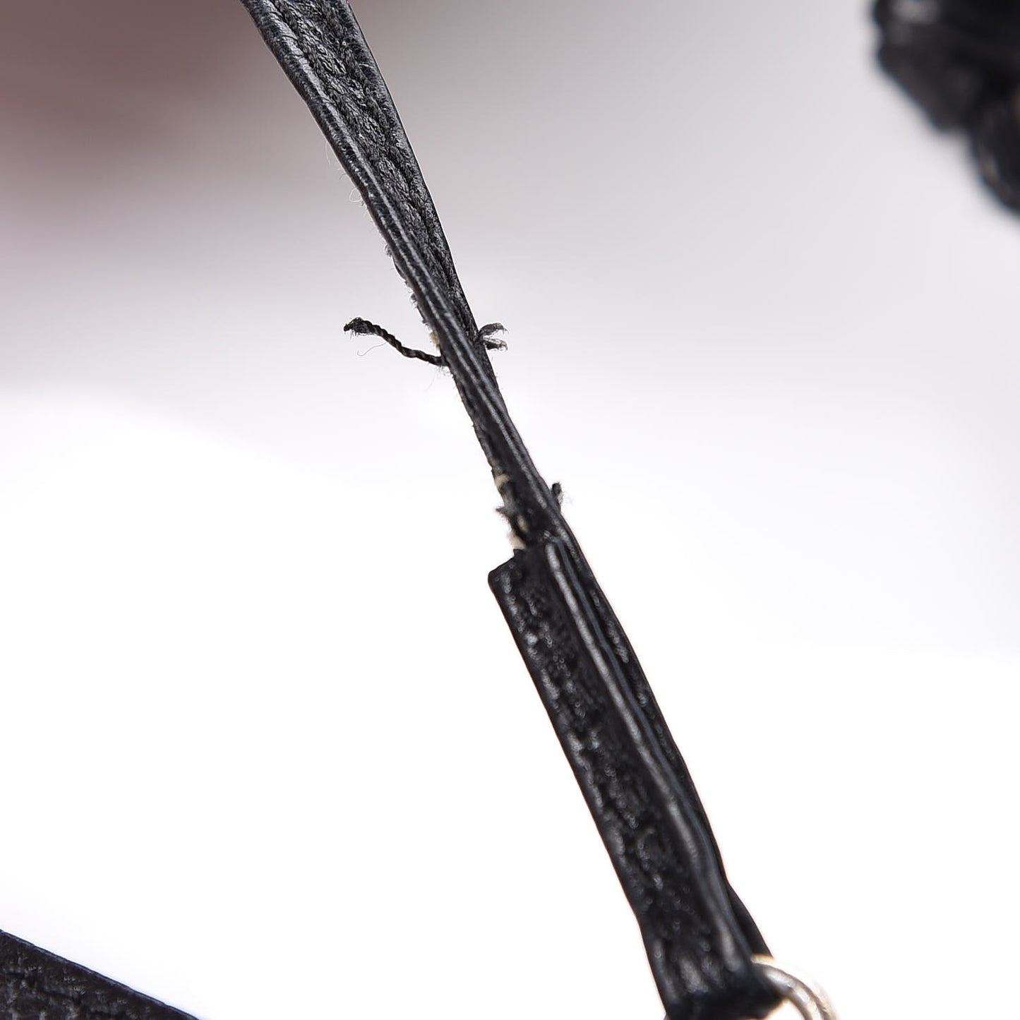 Caviar CC Drawstring Shoulder Bag Black