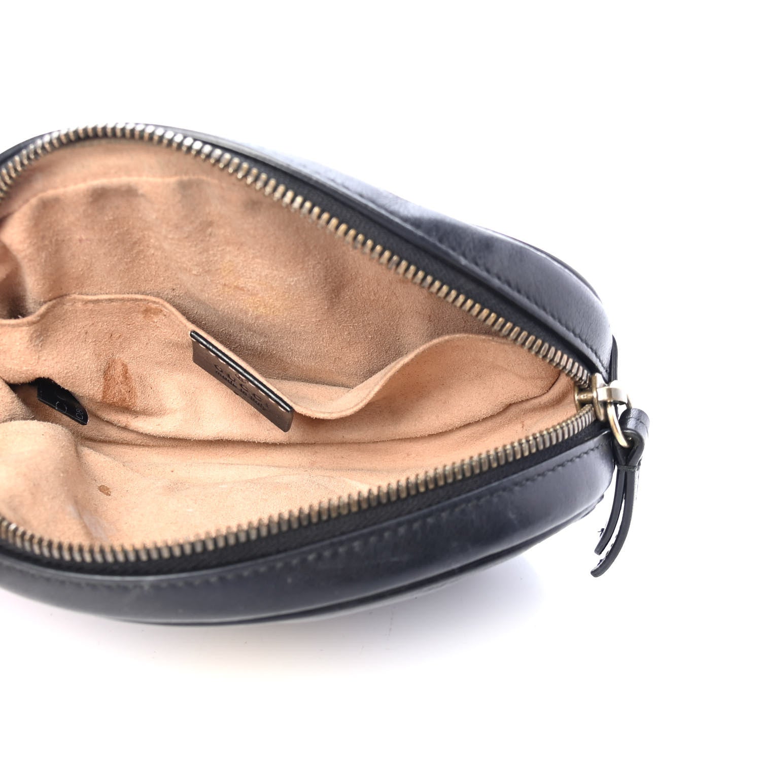 Gucci Calfskin Matelasse GG Marmont Belt Bag 85 34 Black 4 of 5