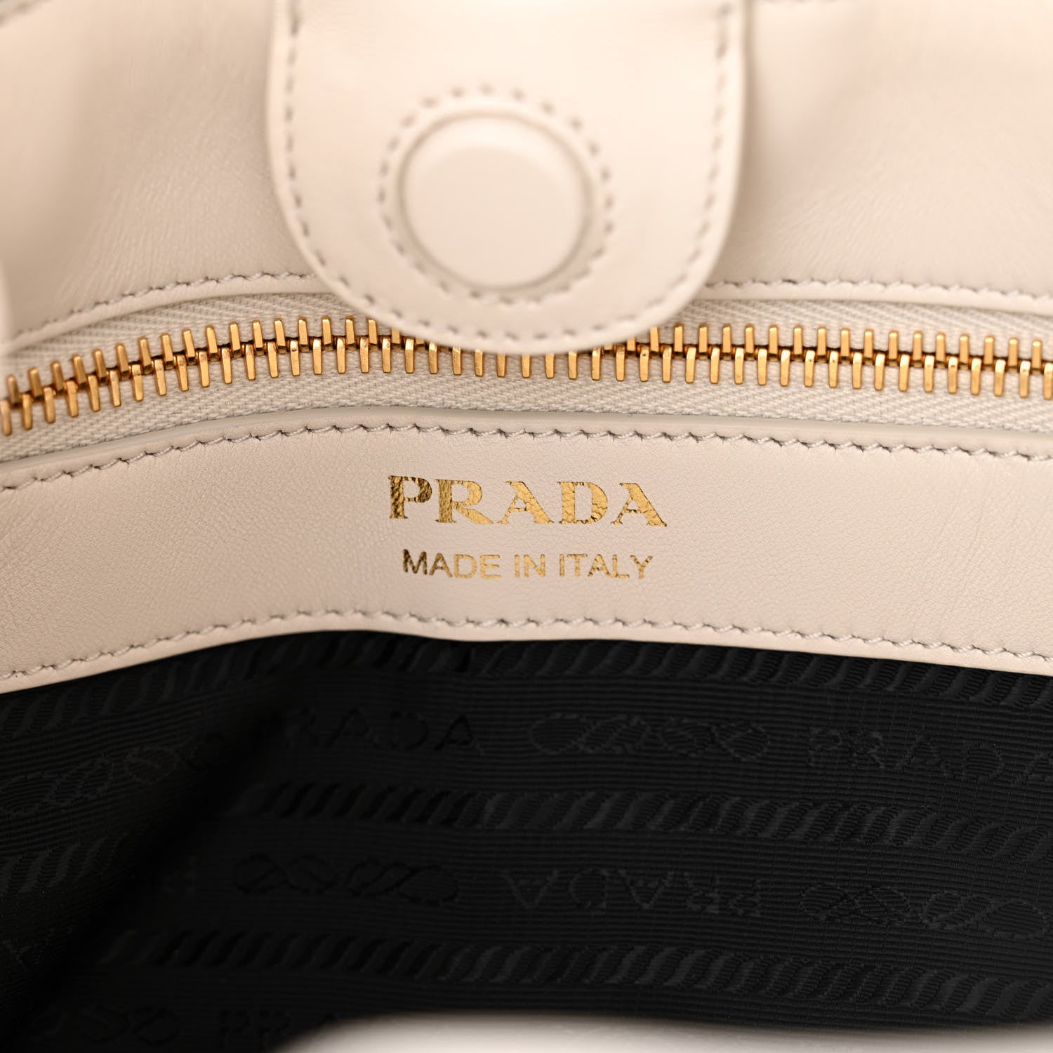 Prada Nappa Drawstring Tote White 6 of 10