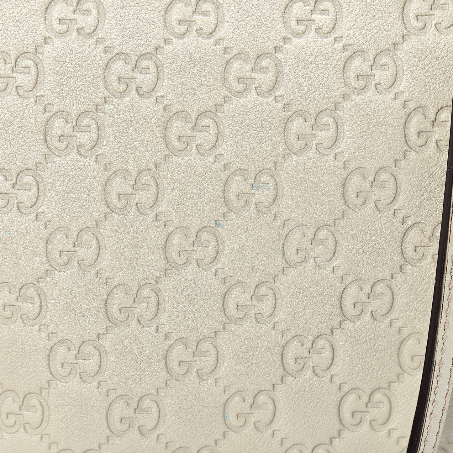 Guccissima Medium Bree Shoulder Bag Off White