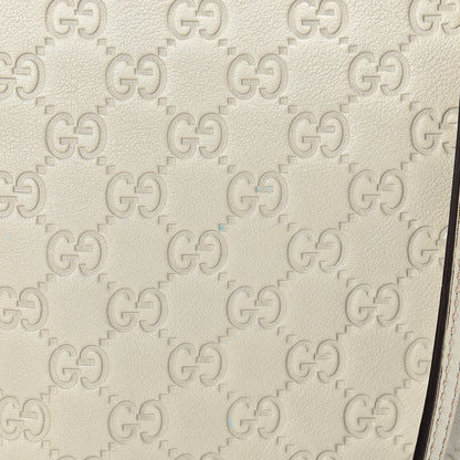 Gucci Guccissima Medium Bree Shoulder Bag Off White 12 of 15