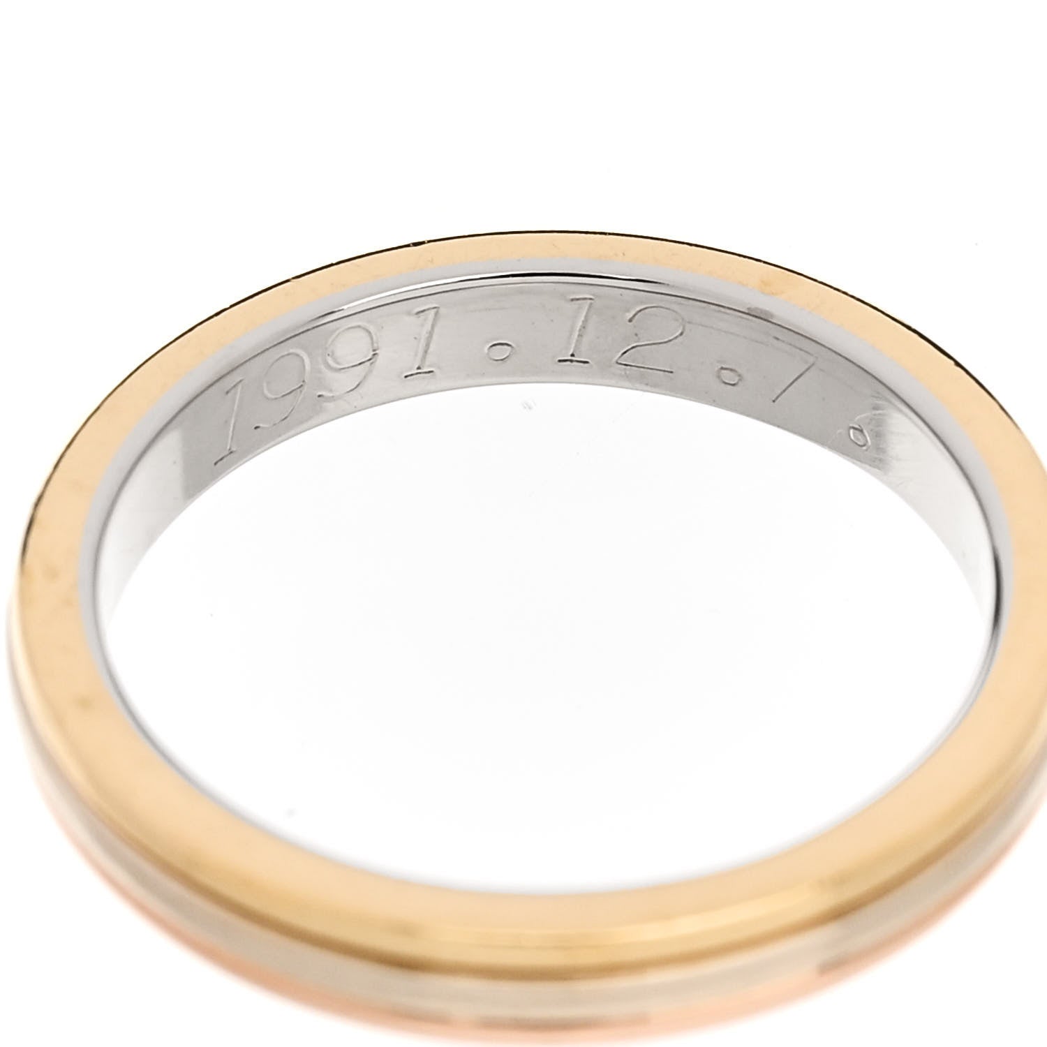 Cartier 18K Pink Yellow White Gold 2.5mm Vendome Louis Cartier Wedding Band Ring 48 4.5 5 of 5