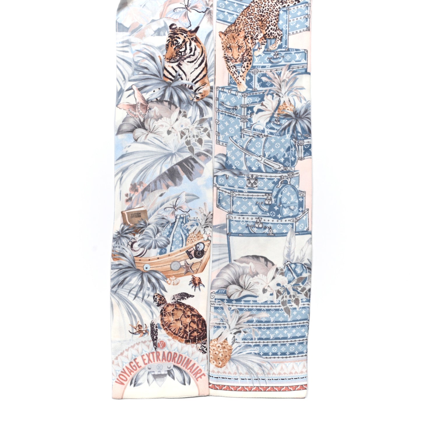 Silk Voyage Extraordinaire Bandeau Blue Grey