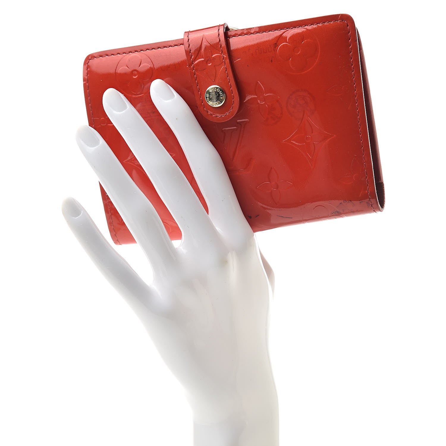 Louis Vuitton Vernis French Purse Wallet Pomme D'Amour 2 of 14