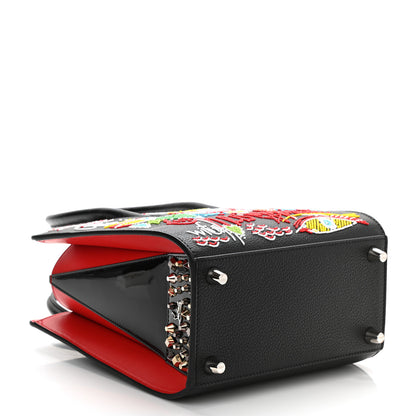 Christian Louboutin Calfskin Beaded Loubitag Small Paloma Black 4 of 8