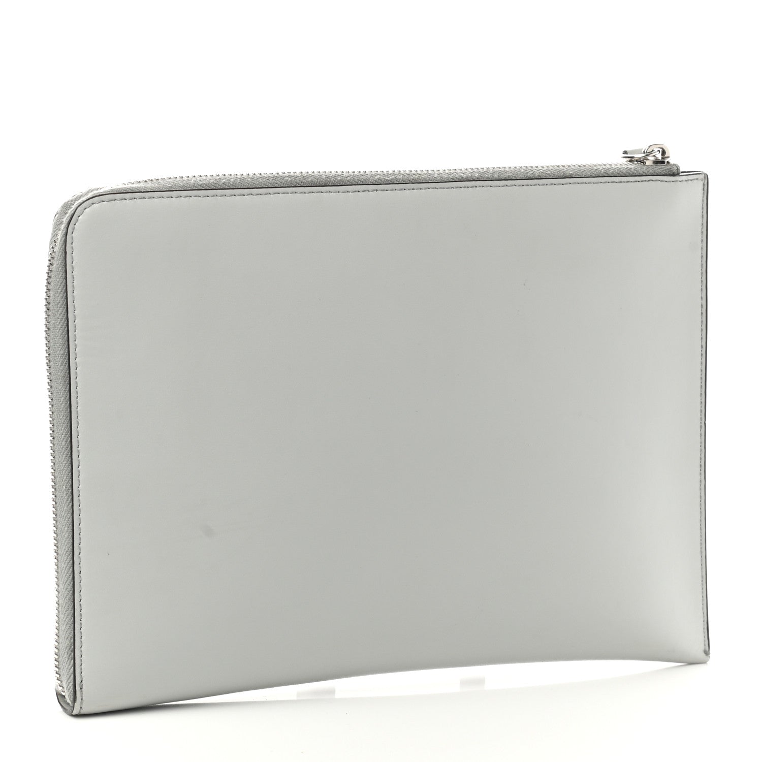 Fendi Vitello Liberty Fun Fair Studded Zip Around Pouch Grigio Perla Multicolor 3 of 9