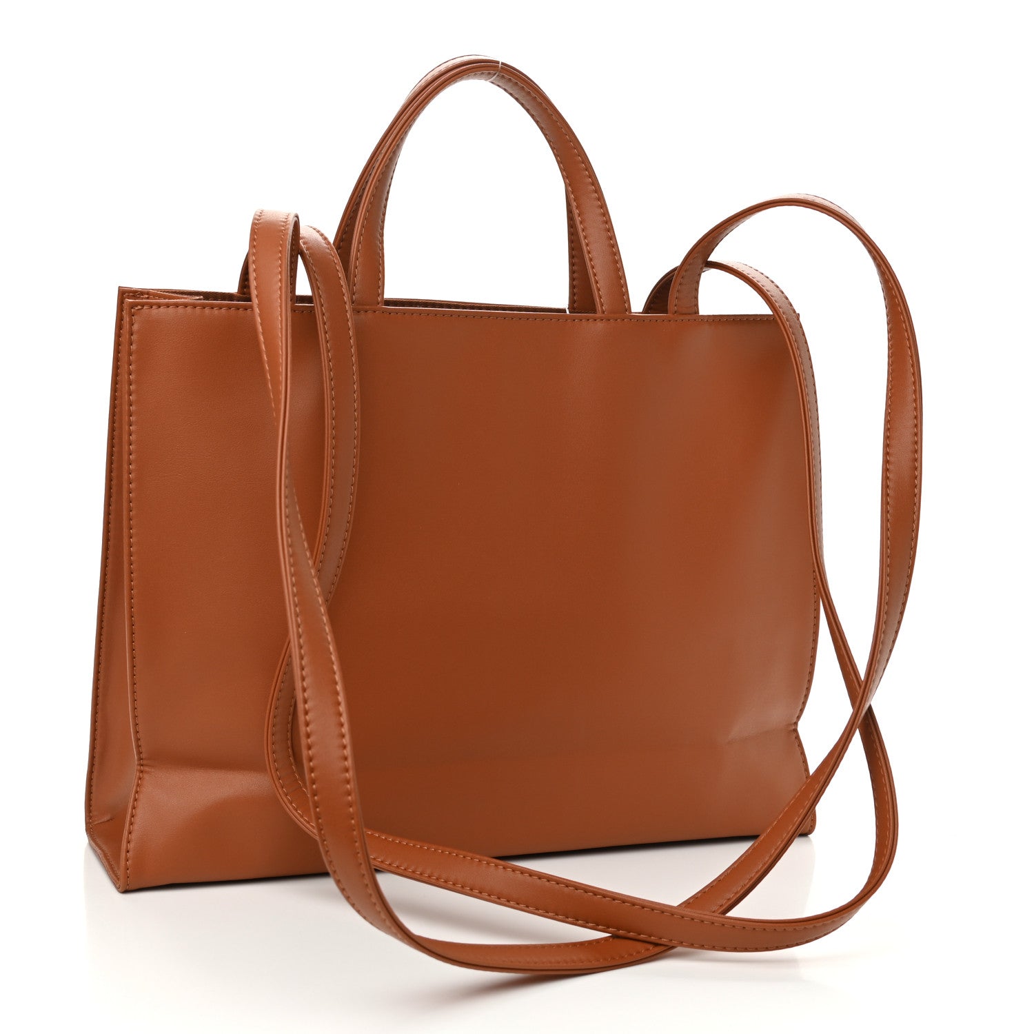 Telfar Vegan Leather Medium Shopping Bag Tan 3 of 10