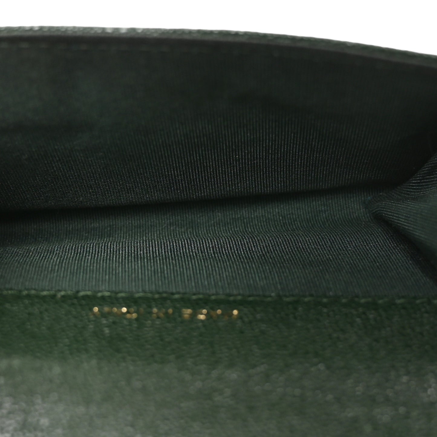 Caviar Chevron Quilted Boy Flap Card Holder Green