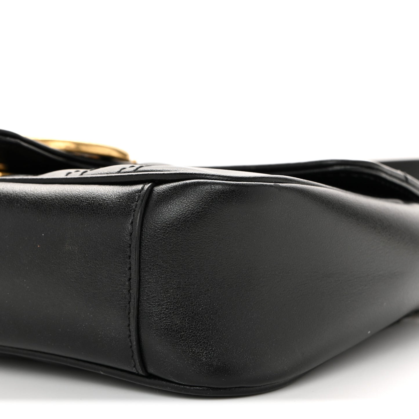 Calfskin Matelasse Mini GG Marmont Shoulder Bag Black