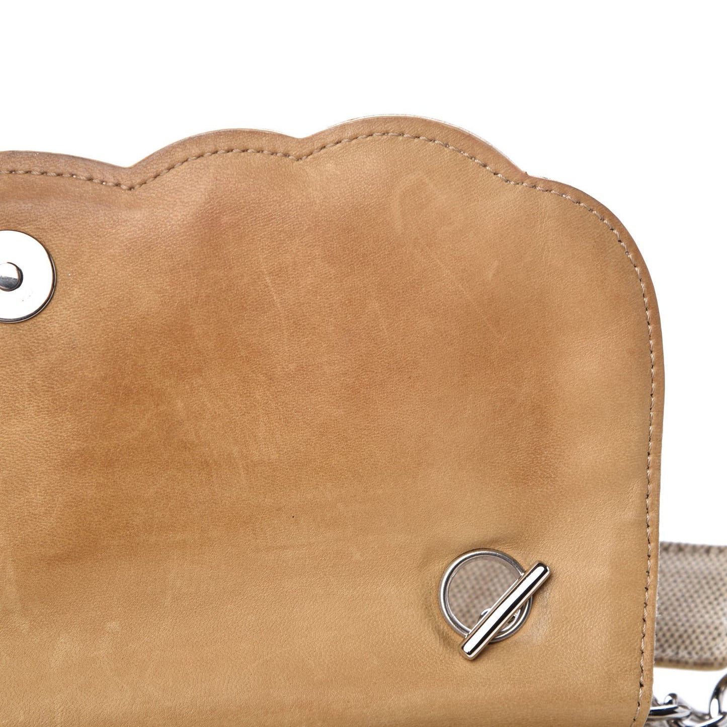 Canvas Camellia N°5 Flap Beige Brown
