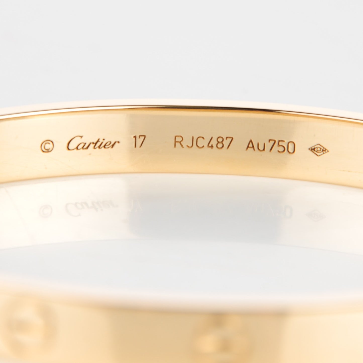 18K Yellow Gold LOVE Bracelet 17