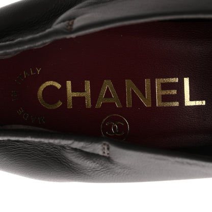 Chanel Lambskin Pumps 35 Dark Brown Ivory 8 of 10