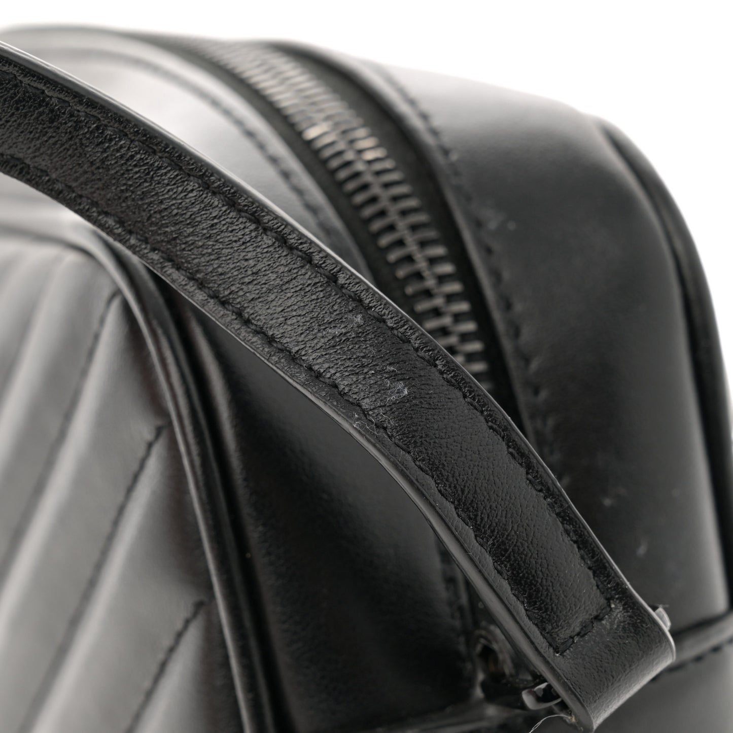 Calfskin Matelasse Monogram Monochrome Lou Camera Bag Black