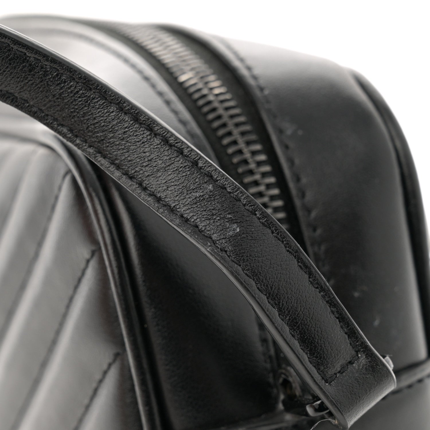 Saint Laurent Calfskin Matelasse Monogram Monochrome Lou Camera Bag Black 11 of 13