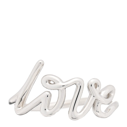 Tiffany Sterling Silver Paloma Picasso Graffiti Love Ring 54 7 1 of 5