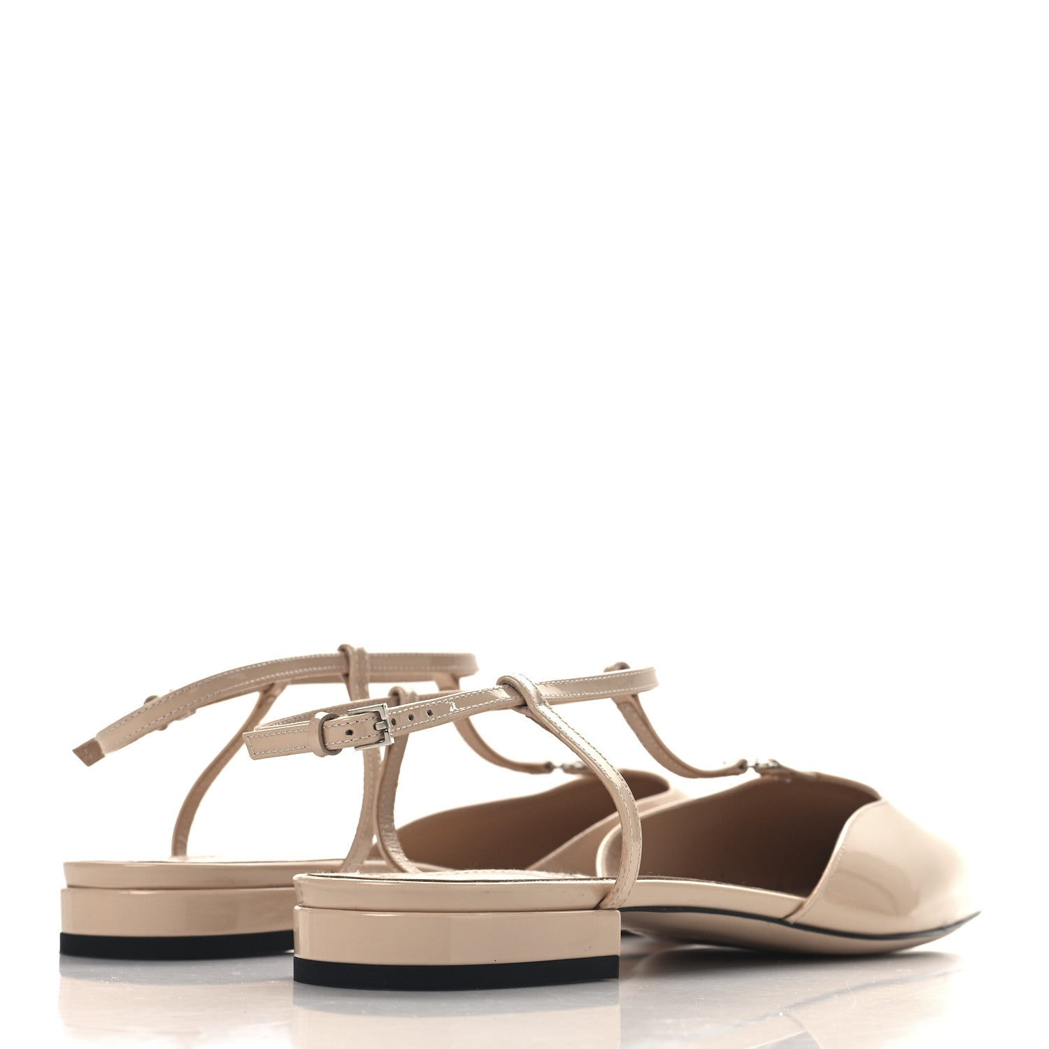 Gucci Vernice Crystal Double G Ballet Flat 41 Skin Rose 4 of 9