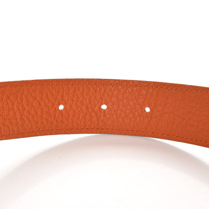 Hermes Swift Togo 32mm Quizz H Belt 90 Chocolate Orange 5 of 14