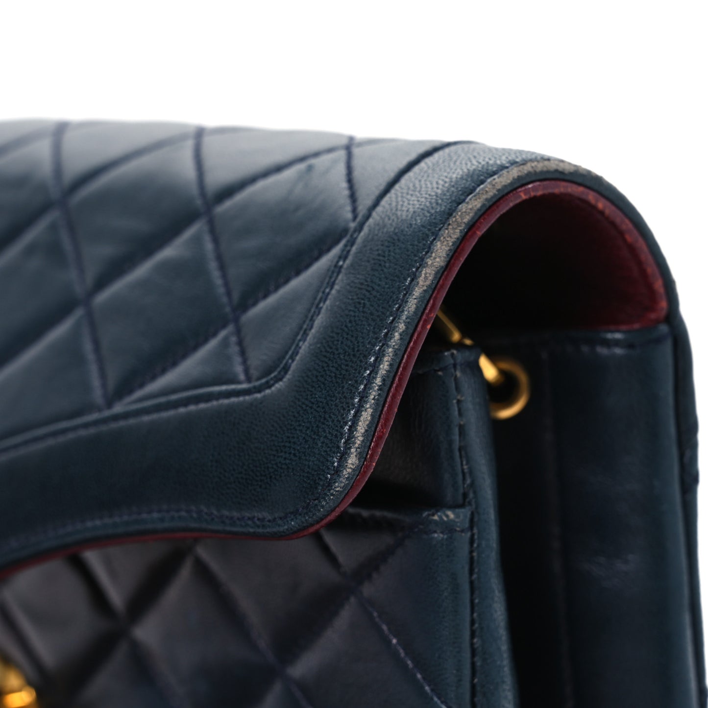 Lambskin Quilted Small Single Flap Black