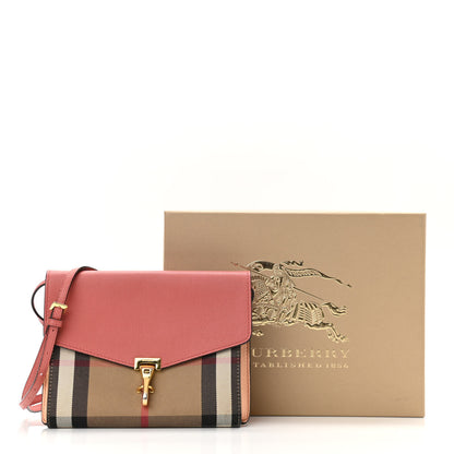 Burberry Derby Calfskin House Check Small Macken Crossbody Bag Copper Pink 13 of 13