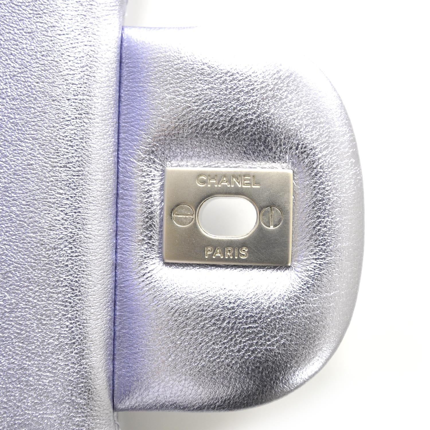 Chanel Metallic Lambskin Quilted Jumbo Flap Lilac 10 of 10