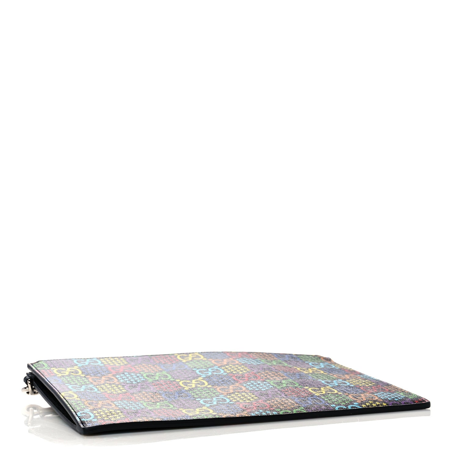 Gucci GG Supreme Monogram Psychedelic Zip Wristlet Pouch Black Multicolor 4 of 8