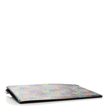 Gucci GG Supreme Monogram Psychedelic Zip Wristlet Pouch Black Multicolor 4 of 8