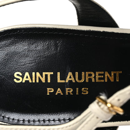 Saint Laurent Vendome Bianca 85 Platform Sandals 40 Pearl 8 of 9