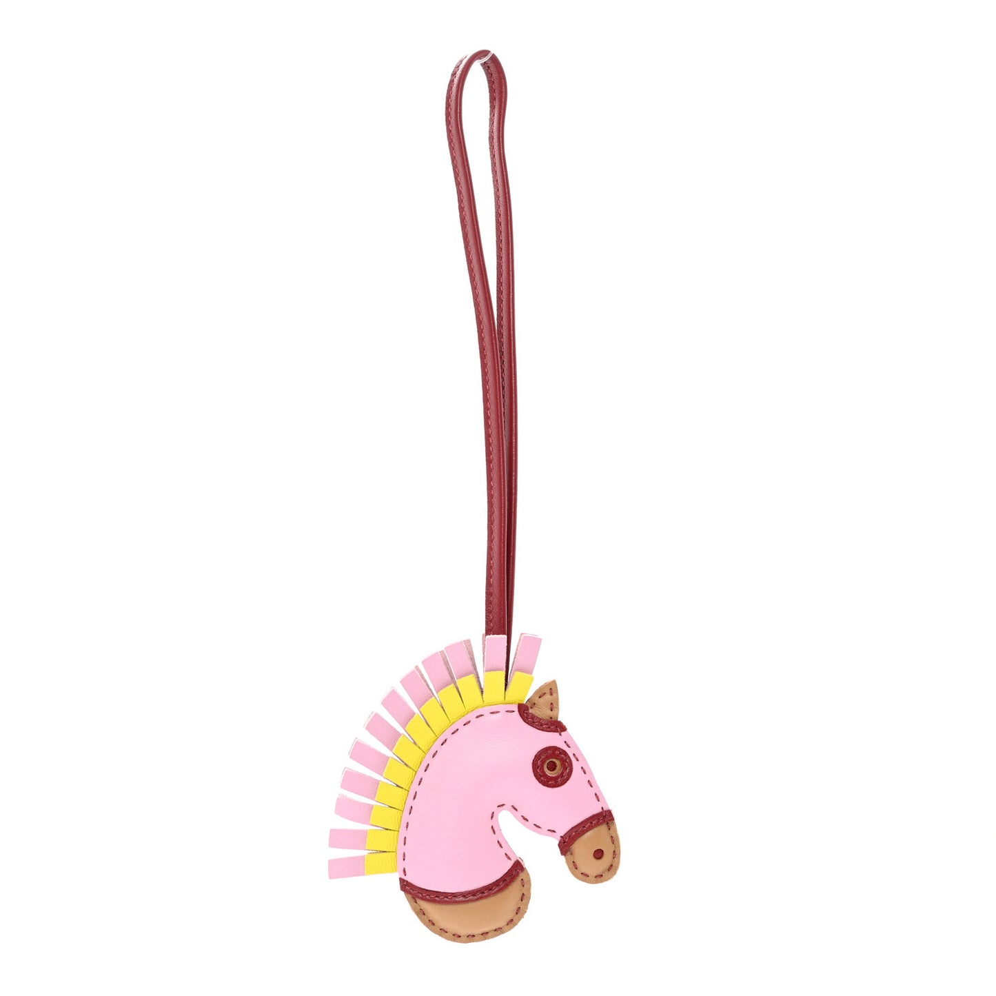Milo Lambskin Geegee Camail Bag Charm Mauve Sylvestre Chai Lime Rouge Grenat