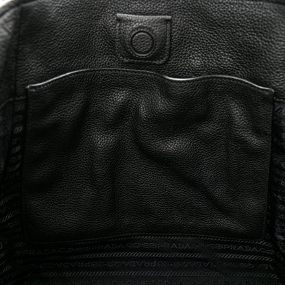 Prada Vitello Daino Tote Black 13 of 13