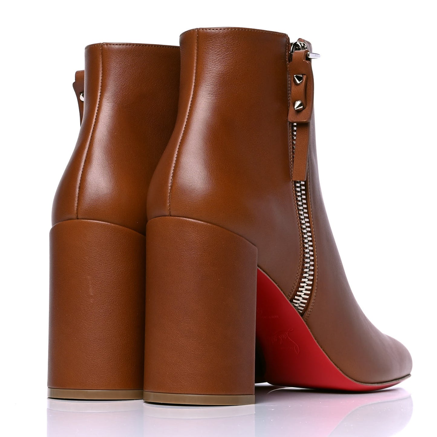 Calfskin Ziptotal 85 Ankle Boots 40 Cuoio