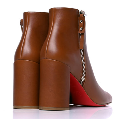 Christian Louboutin Calfskin Ziptotal 85 Ankle Boots 40 Cuoio 3 of 5