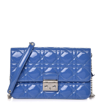 Christian Dior Patent Cannage Miss Dior Promenade Pouch Blue 1 of 7