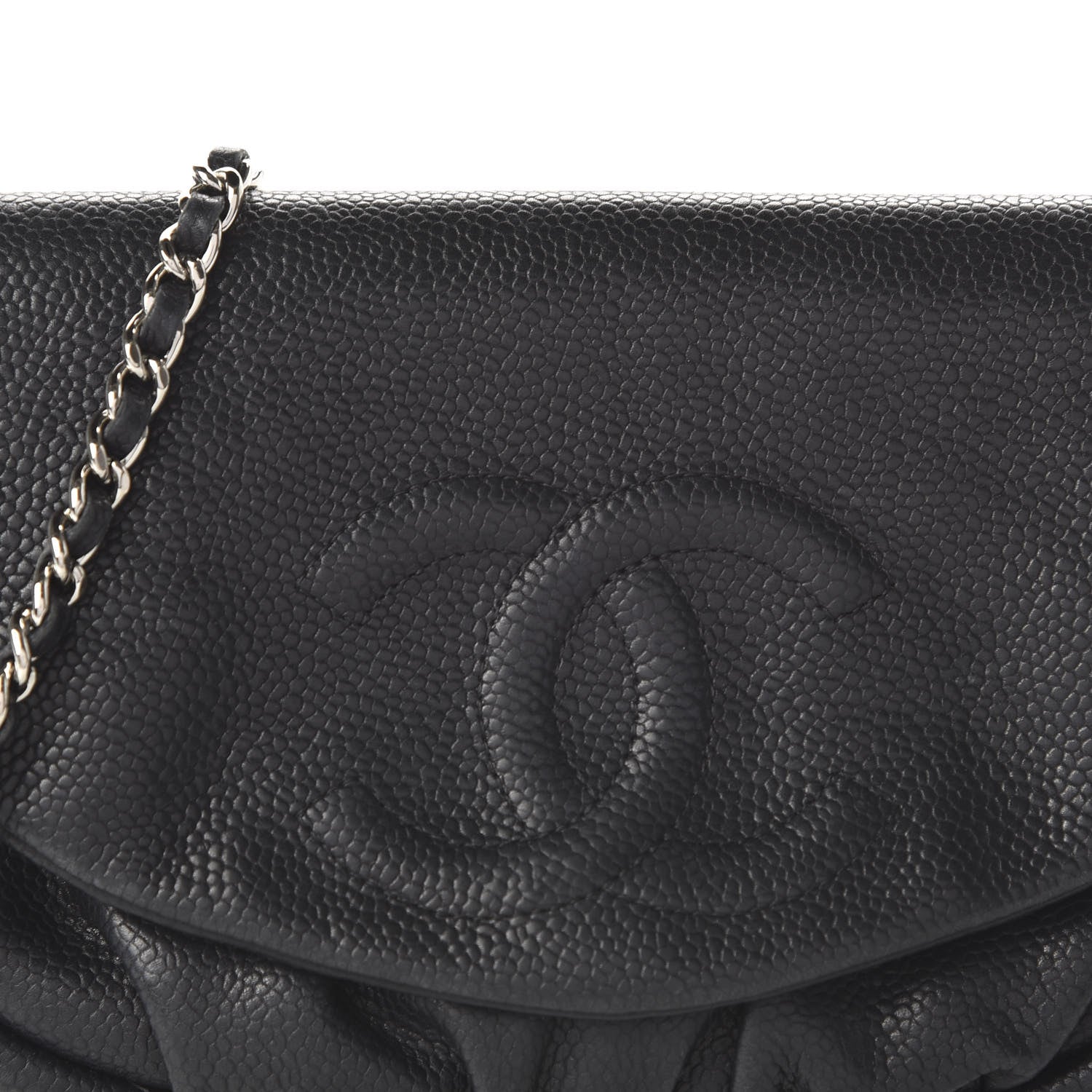 Chanel Caviar Half Moon Wallet On Chain WOC Black 11 of 11