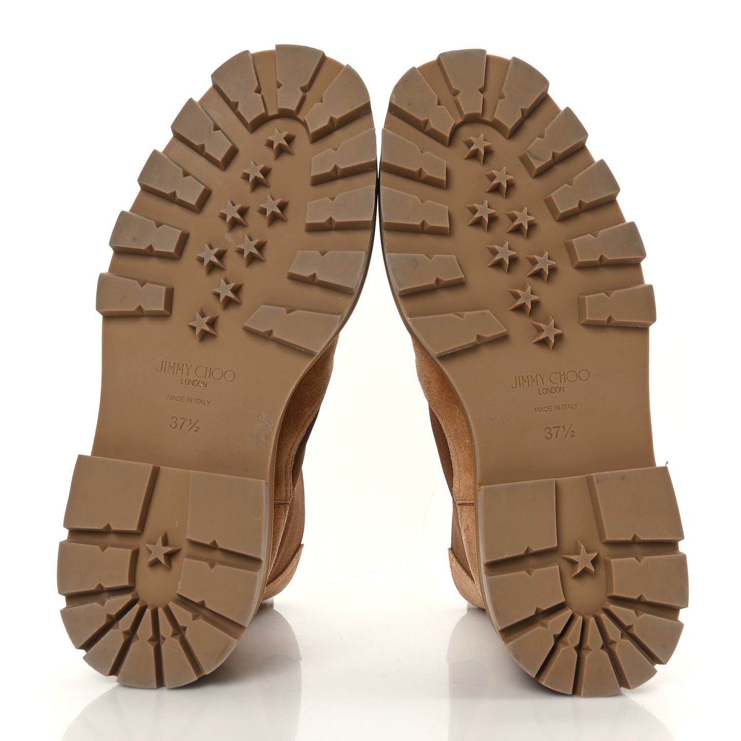 Suede Crystal Clayton Flat Ankle Boots 37.5 Caramel