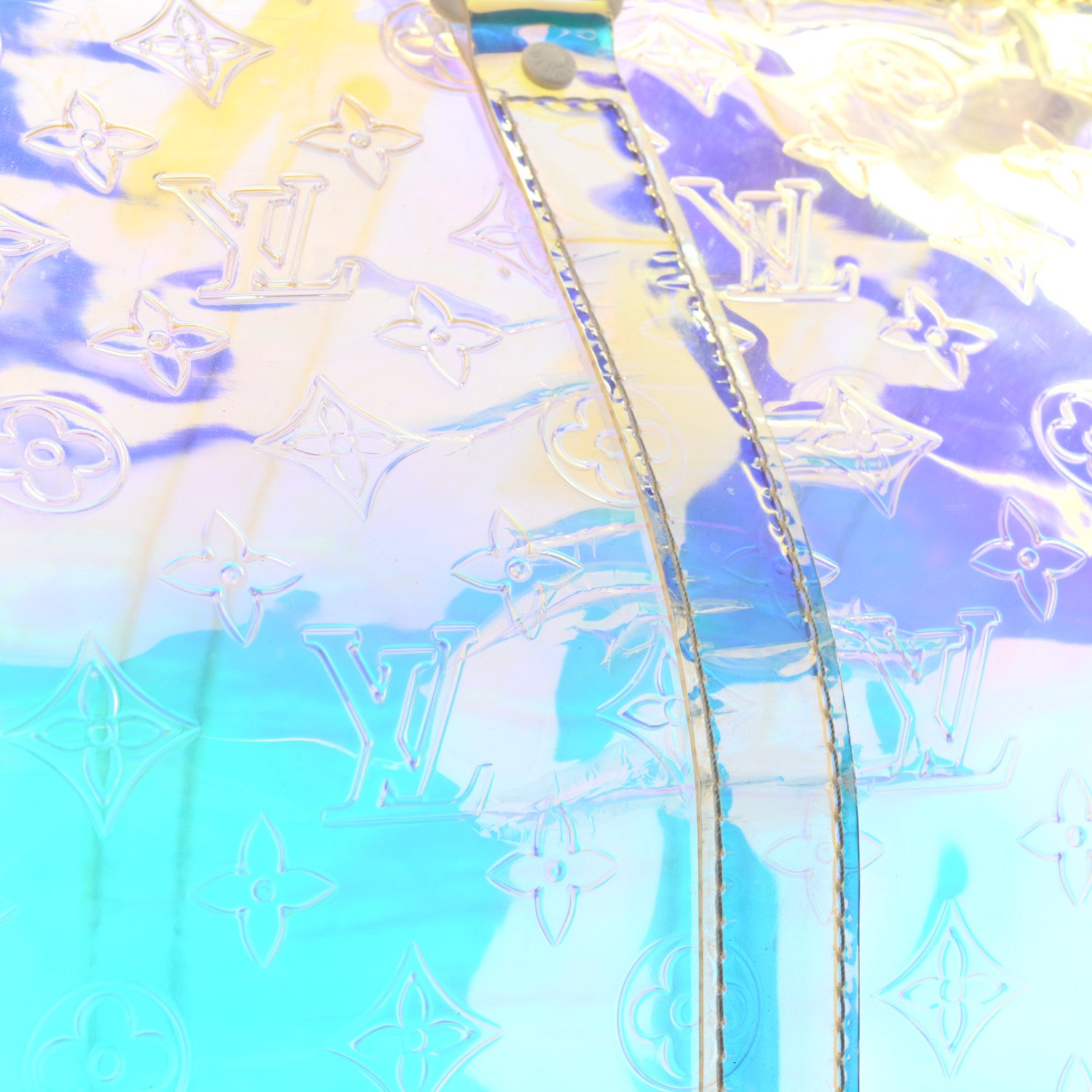 Louis Vuitton PVC Monogram Keepall Bandouliere 50 Iridescent Prism 10 of 11