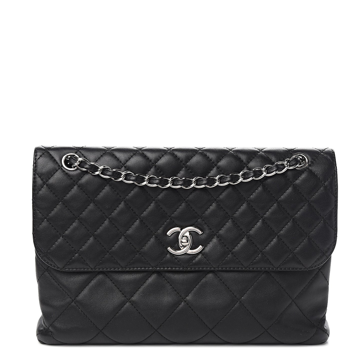 Calfskin Quilted In The Business Flap Bag Black