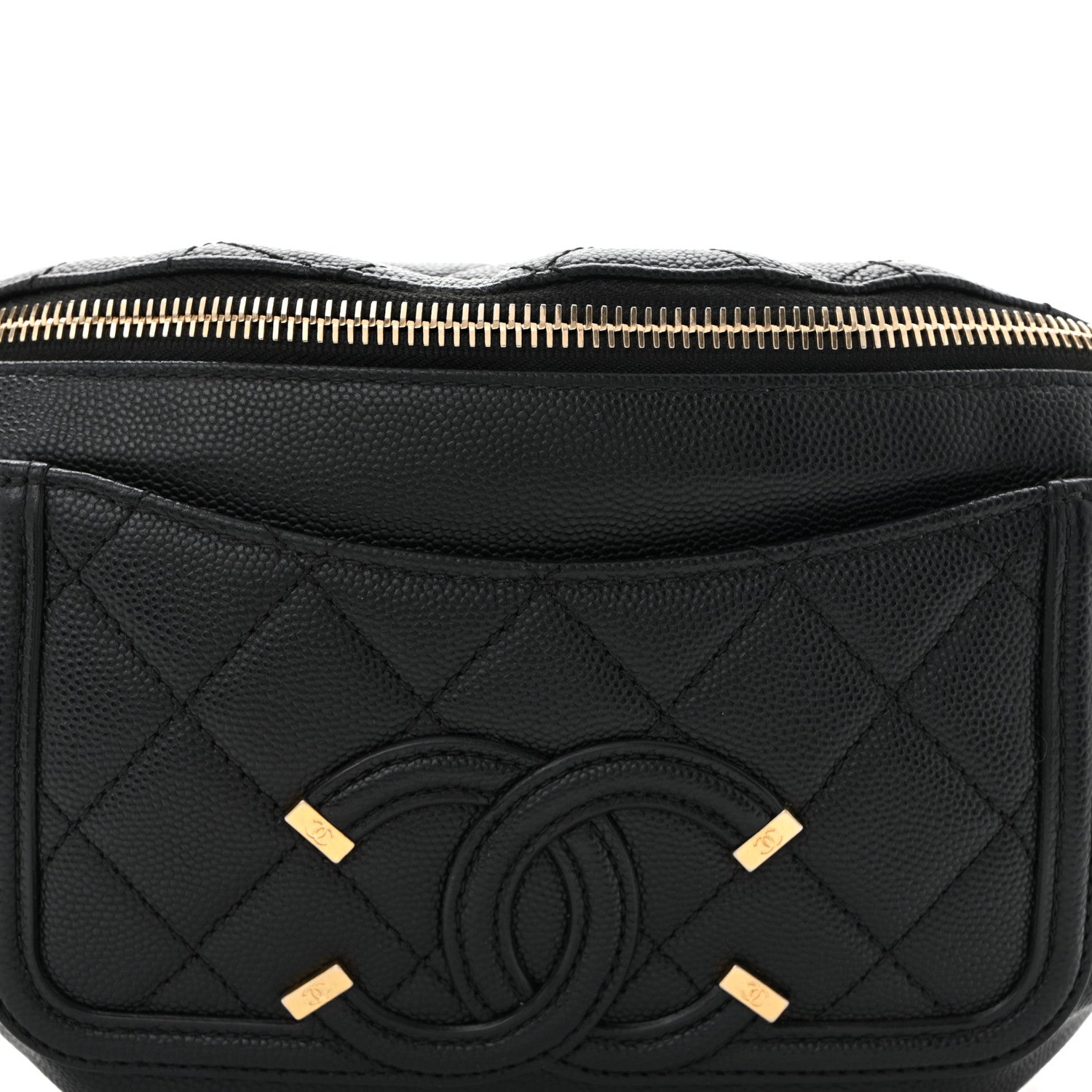 Chanel Caviar Quilted Filigree Waist Bag Black 8 of 10
