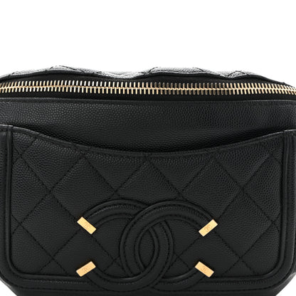 Chanel Caviar Quilted Filigree Waist Bag Black 8 of 10