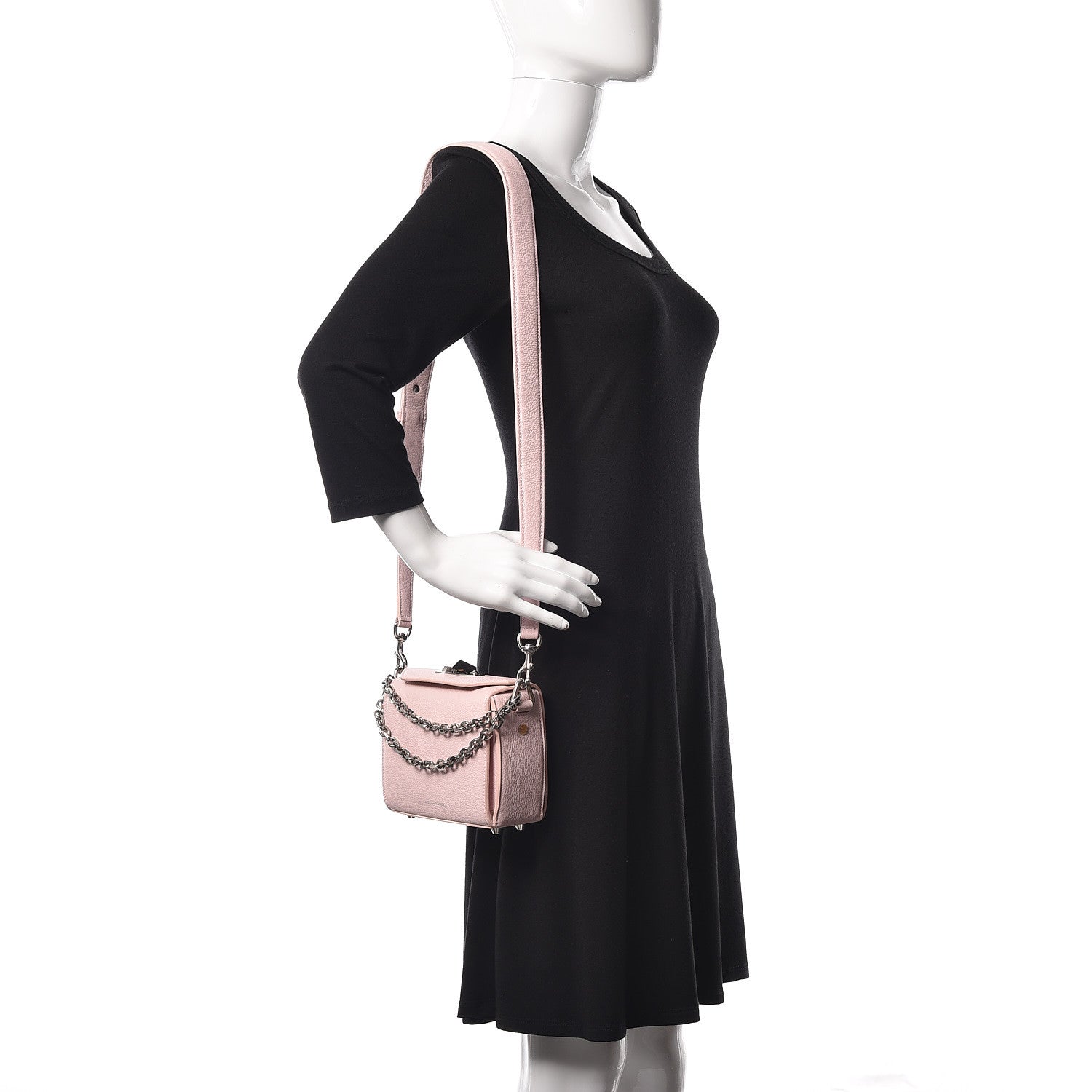 Alexander McQueen Calfskin Box Shoulder Bag 16 Baby Pink 2 of 10
