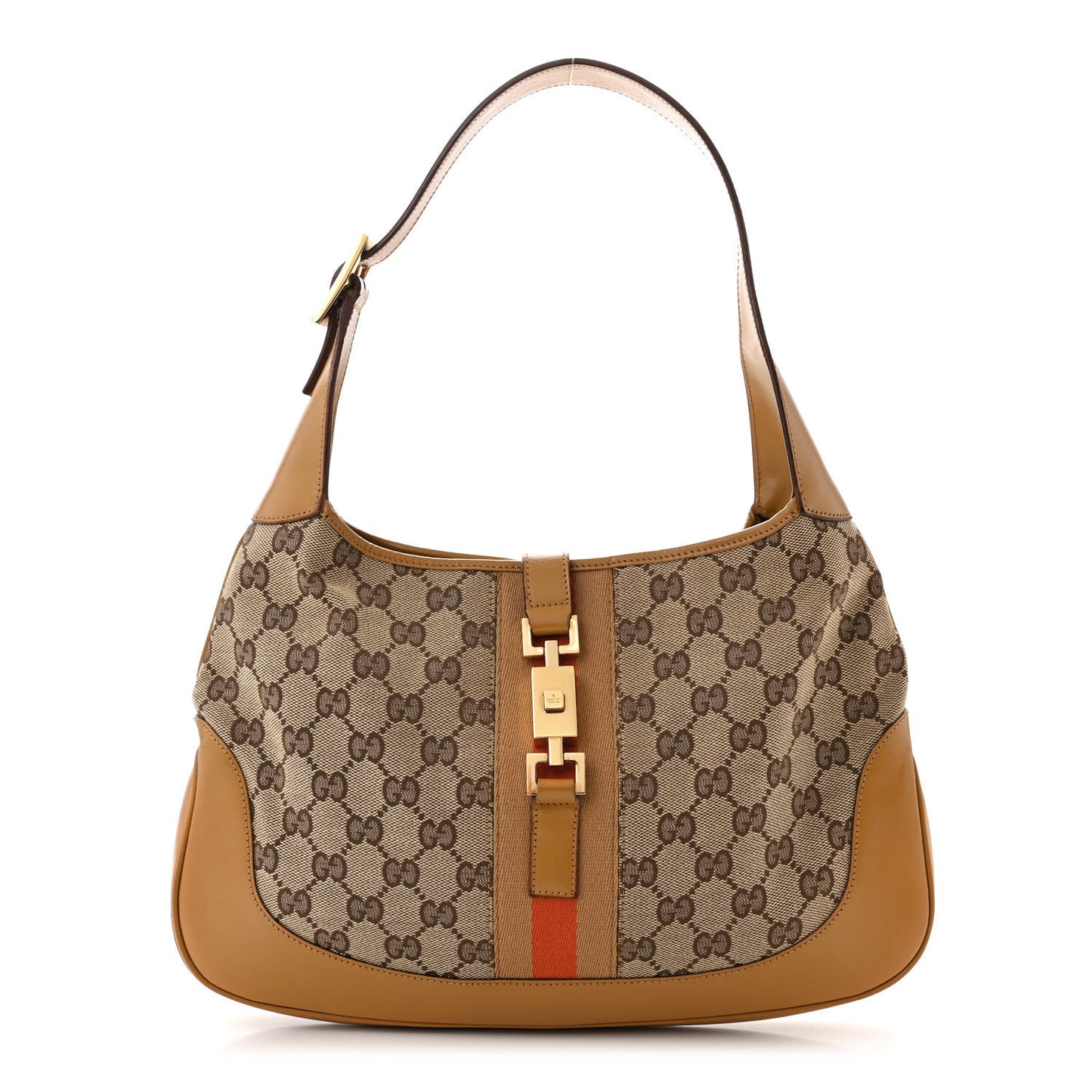 Monogram Web Jackie O Hobo Tan