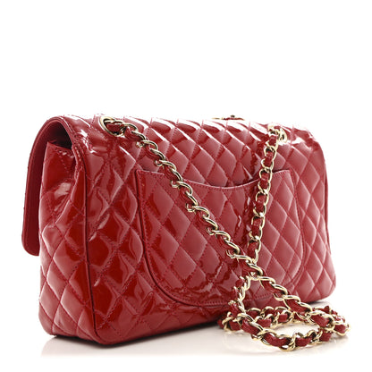 Chanel Patent Calfskin Quilted Valentine Charms Medium Single Flap Red 3 of 11