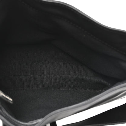 Burberry Calfskin Haymarket Check Horn Toggle Shoulder Bag Black Black 5 of 12