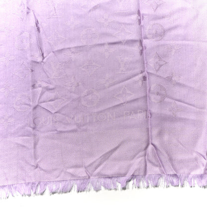 Louis Vuitton Silk Wool Monogram Shawl Mauve 2 of 4