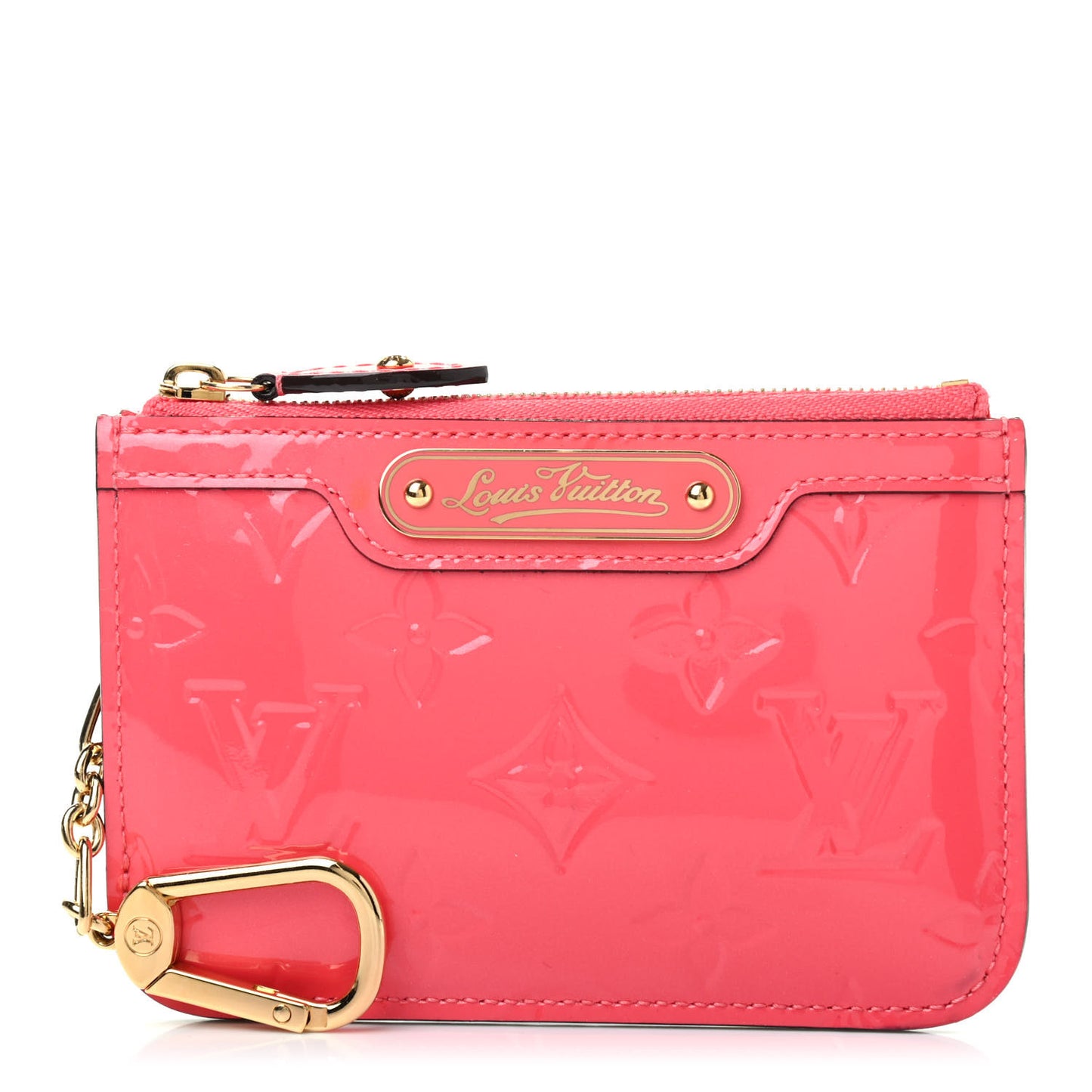 Vernis Key Pouch Rose Litchi