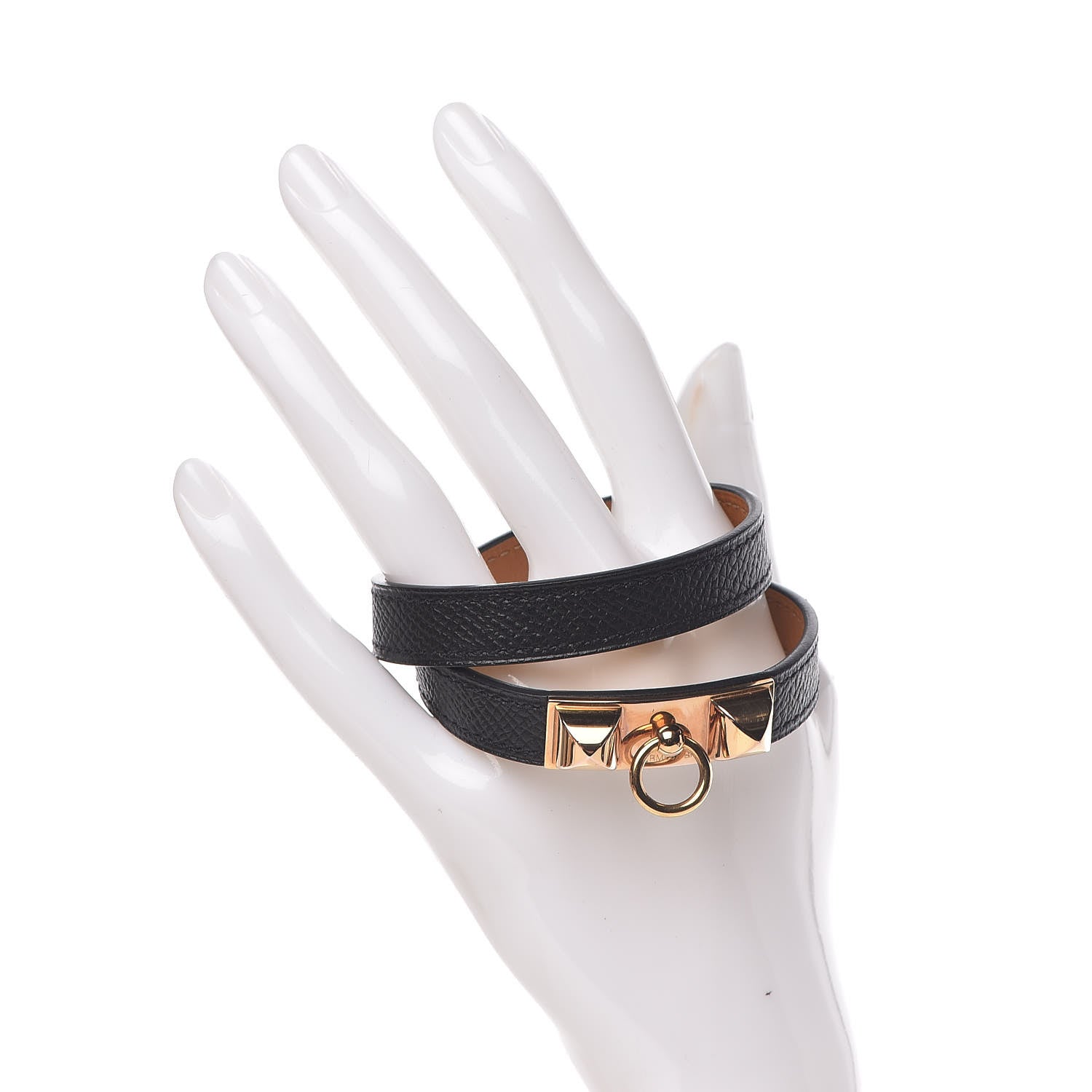 Hermes Epsom Rivale Double Tour Bracelet S Black 2 of 6
