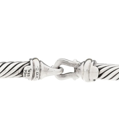 David Yurman Sterling Silver 18K Yellow Gold 5mm Cable Classic Buckle Bracelet 3 of 3