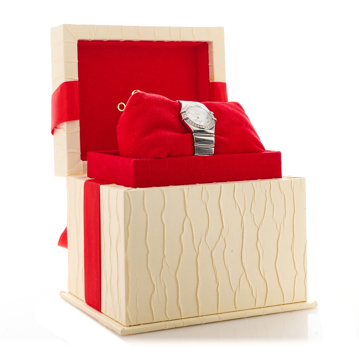 Stainless Steel Diamond Bezel Mother of Pearl 22mm Constellation My Choice Quartz Watch 1465.71.00