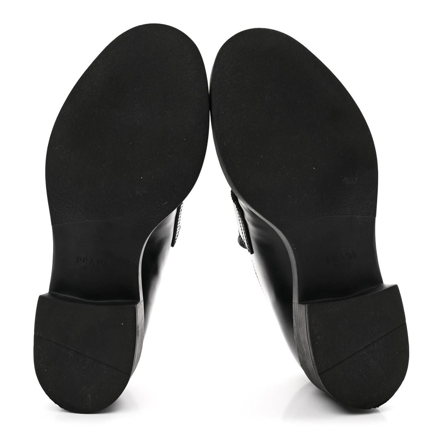 Spazzolato Metal Triangle Logo 50mm Loafers 36.5 Black