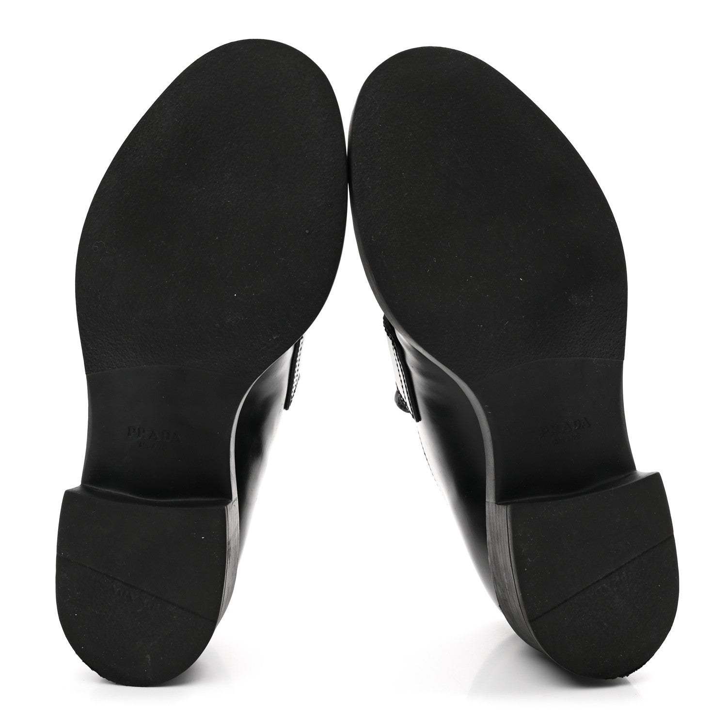 Prada Spazzolato Metal Triangle Logo 50mm Loafers 36.5 Black 6 of 9